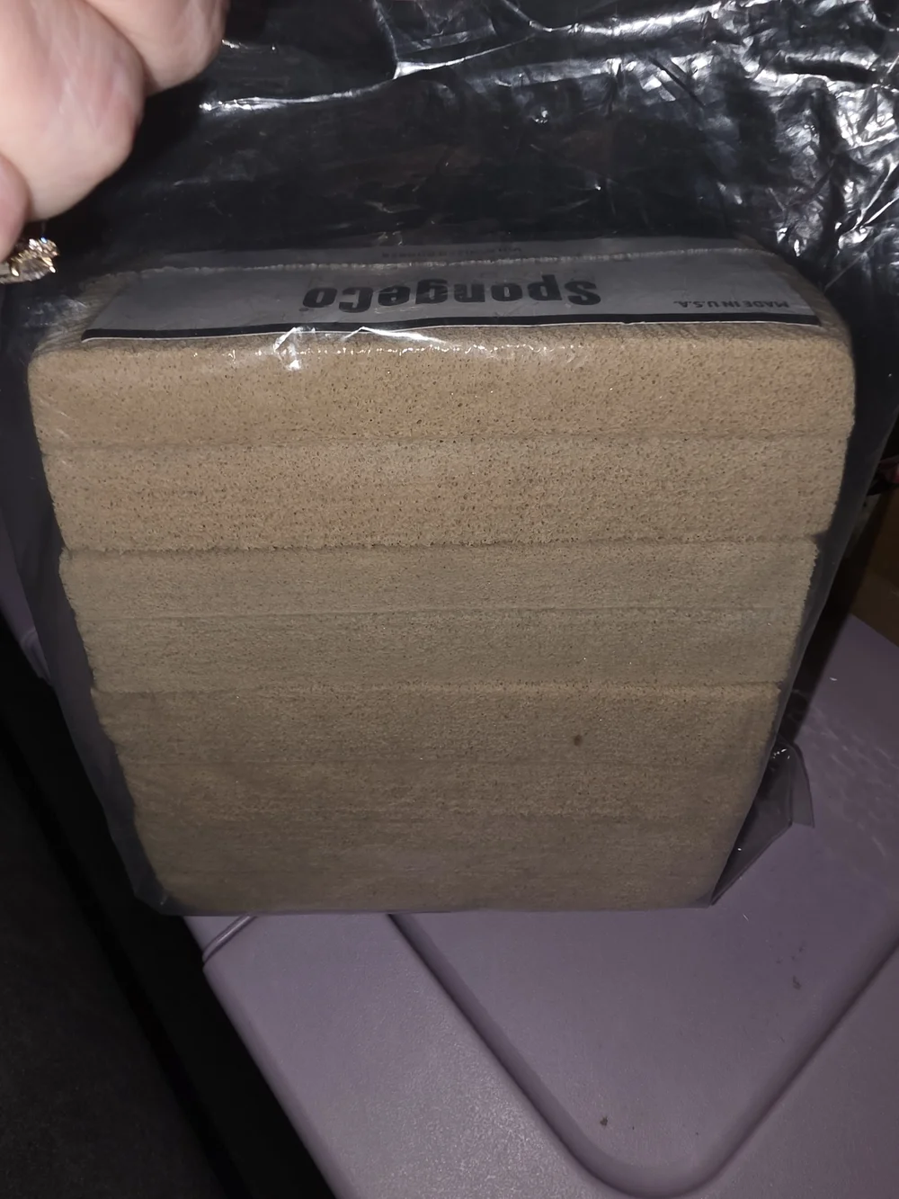 Dry Cleaning Sponge - Beige Vulcanized Rubber